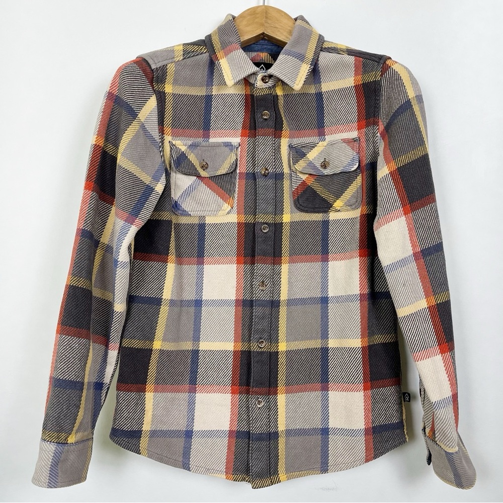 Ripzone Women’s Cotton Plaid Button-Up Long Sleeve Shirt Pockets Size Small